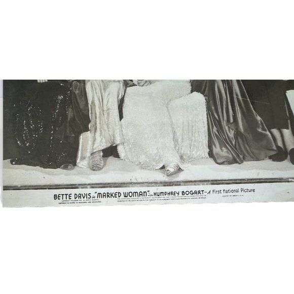 VTG Photo of Bette Davis & Women Cast from "Marked Woman" from the Cozy Theater - Picture 5 of 7